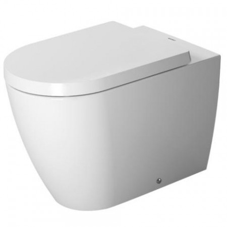 Duravit ME by Starck Miska WC stojąca 60x37, wersja przyścienna, lejowa, HygieneGlaze, biała
