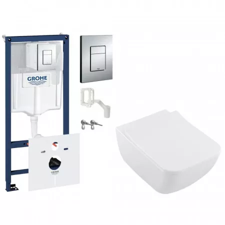 Grohe Villeroy Venticello Zestaw stelaż podtynkowy z miską WC z deska wolnoopadającą (4611R001+9M79S101+32827000)