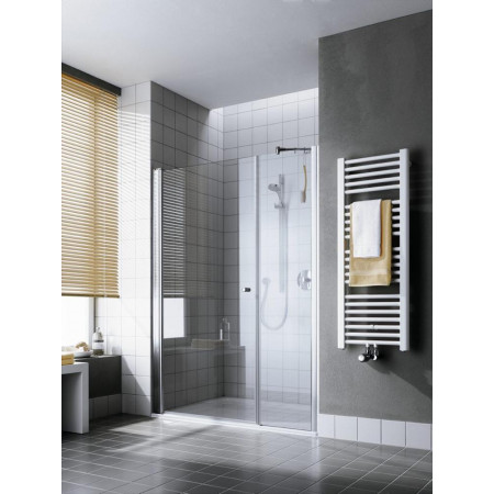Kermi Atea Drzwi prysznicowe szkło przezroczyste 110x1850cm srebro wysoki połysk KermiClean