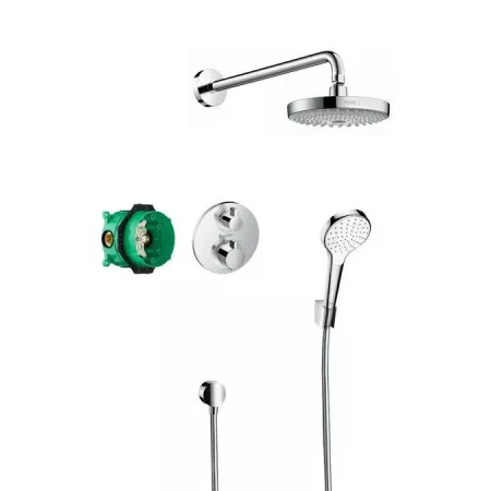 Hansgrohe Croma Select S zestaw podtynkowy prysznicowy z termostatem i deszczownicą 18 chrom