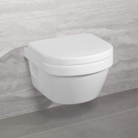 Villeroy & Boch Architectura miska WC wisząca compact, bezrantowa, DirectFlush 350 x 480 mm Weiss Alpin CeramicPlus