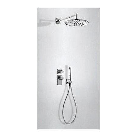 Tres Block System kompletny zestaw prysznicowy podtynkowy termostatyczny 2-drożny deszczownica O 300 mm chrom