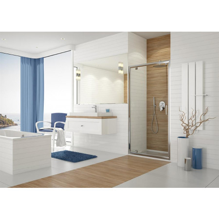 Sanplast drzwi jedno-skrzydłowe DJ/TX5b-70-S srebrny mat W0