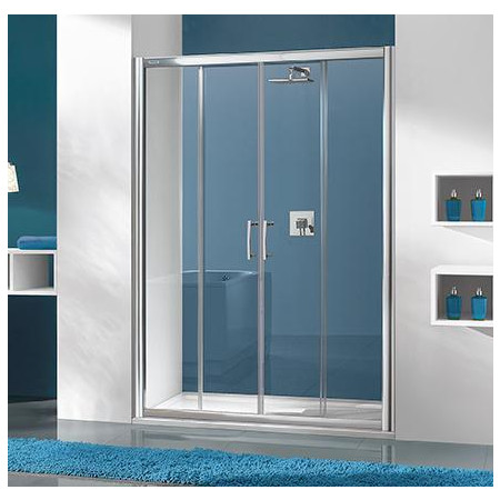 Sanplast drzwi rozsuwane D4/TX5b-180-S srebrny bł. W15