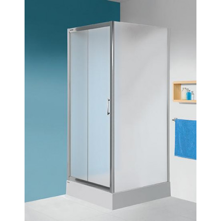 Sanplast ścianka natryskowa SS0/TX5b-100-S srebrny mat W15