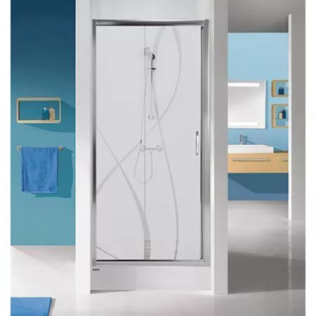 Sanplast drzwi rozsuwane D2/TX5b-90-S srebrny mat W15