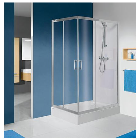 Sanplast kabina natryskowa KN/TX5b-80x90-S srebrny mat W0