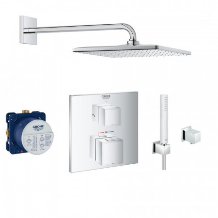 Grohe Grohtherm Zestaw prysznicowy podtynkowy, deszczownica 31x31 (26564000 +27702000 +24154000 +27704000 +35600000) chrom