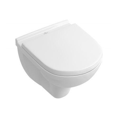 Villeroy & Boch O.novo Combi-Pack miska WC Compact DirectFlush 5688 R0 XX, Deska sedesowa z zawiasami QuickRelease i SoftClosing 9M38 S1 01, odpływ poziomy biały