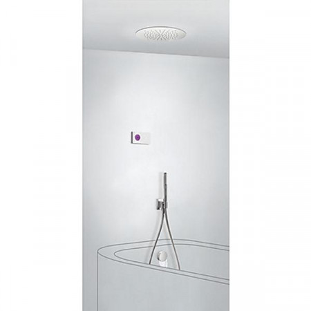 Tres Shower Technology kompletny zestaw prysznicowy podtynkowy termostatyczny elektroniczny 3-drożny deszczownica średnica 380 mm chrom