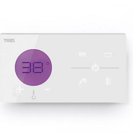 Tres Shower Technology bateria natryskowa podrynkowa termostatyczna elektroniczna 4-drożna biały