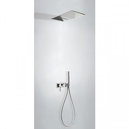 Tres 3V kompletny zestaw prysznicowy podtynkowy 3-drożny deszczownica 280x550 mm chrom