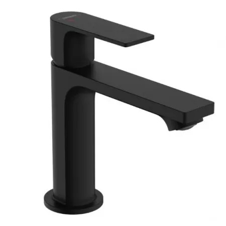 Hansgrohe Rebris E Jednouchwytowa bateria umywalkowa 110 CoolStart z metalowym kompletem odpływowym Czarny Matowy - 858848_O1