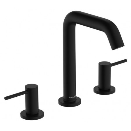 Hansgrohe Tecturis S 3-otworowa bateria umywalkowa 150 z kompletem odpływowym Push-Open Czarny Matowy - 896303_O1