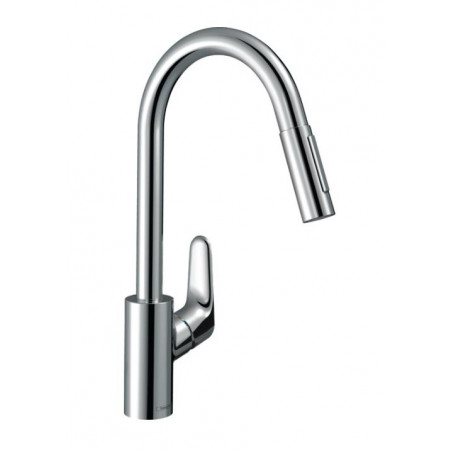 Hansgrohe Focus M41 Jednouchwytowa bateria kuchenna 240, wyciągana wylewka, 2jet, sBox stal szlachetna - 819313_O1
