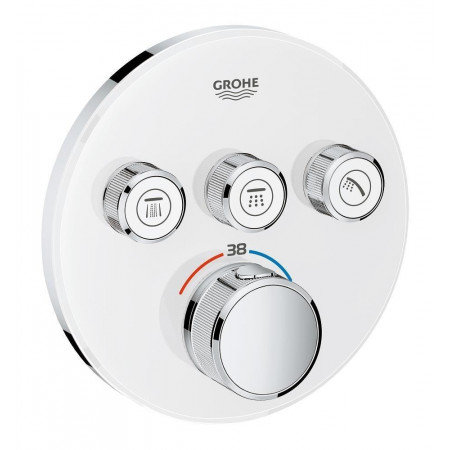 Grohe Grohtherm SmartControl Bateria termostatyczna do trzech wyjśc wody el. zewnętrzny do SmartBox Biały