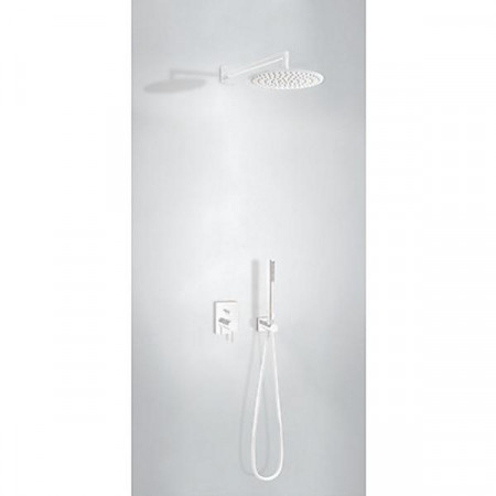 Tres Mono-Term kompletny zestaw prysznicowy podtynkowy deszczownica średnica 300 mm biały matowy