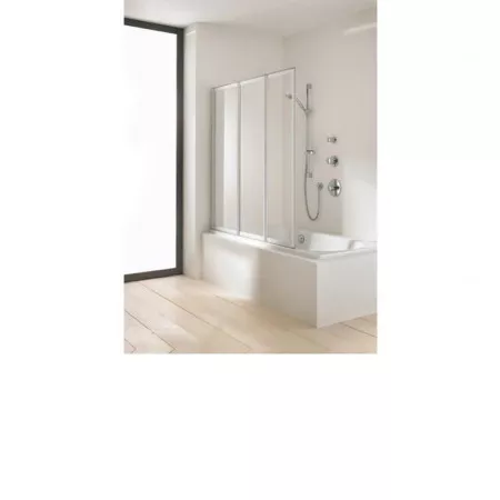 Huppe Combinett Parawan nawannowy 140 cm 3-częściowy srebrny matowy
