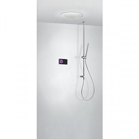 Tres Shower Technology kompletny zestaw prysznicowy podtynkowy termostatyczny elektroniczny 2-drożny deszczownica średnica 380 mm chrom