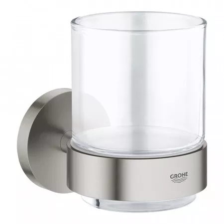 Grohe Essentials Szklanka z uchwytem stal nierdzewna