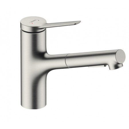 Hansgrohe Zesis M33 Jednouchwytowa bateria kuchenna 150, metalowa wyciągana wylewka, 2jet Stal Szlachetna Finish - 896022_O1