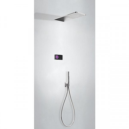 Tres Shower Technology kompletny zestaw prysznicowy podtynkowy termostatyczny elektroniczny 2-drożny deszczownica 210x550 mm chrom