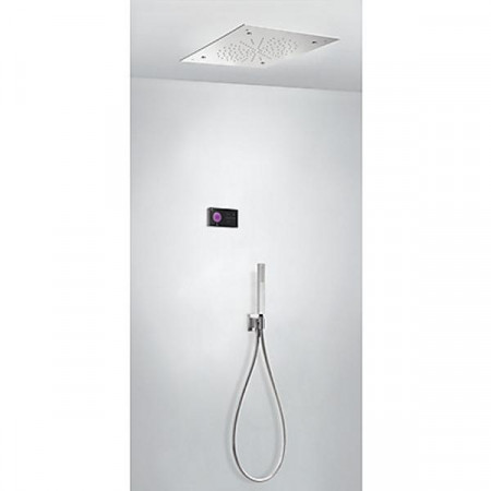 Tres Shower Technology kompletny zestaw prysznicowy podtynkowy termostatyczny elektroniczny 3-drożny deszczownica sufitowa chrom