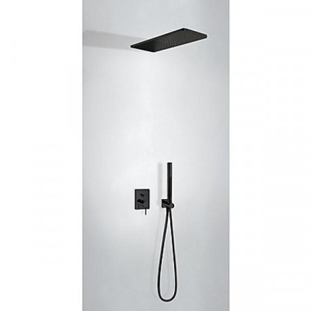 Tres Mono-Term kompletny zestaw prysznicowy podtynkowy deszczownica 160x550 mm czarny matowy