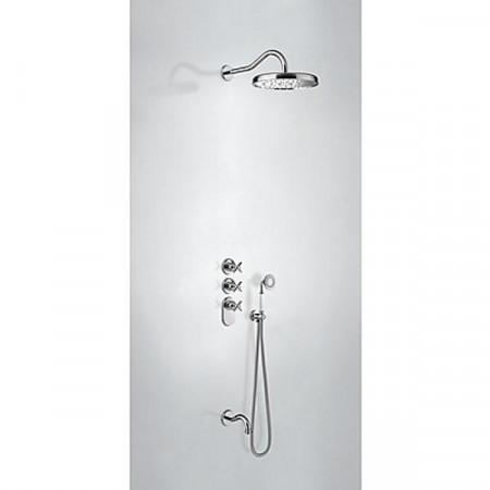 Tres Mono-Clasic kompletny zestaw prysznicowy podtynkowy termostatyczny 2-drożny deszczownica średnica 310 mm chrom