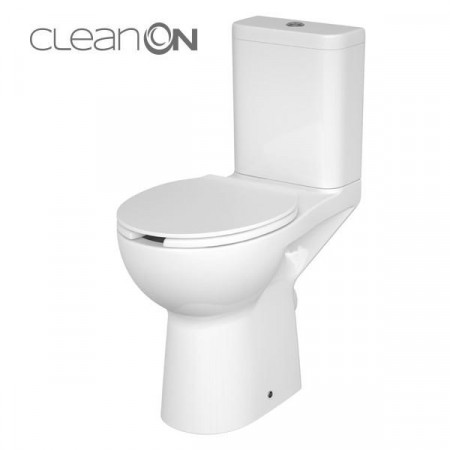 Cersanit Etiuda Clean On kompletny kompakt WC dla niepełnosprawnych, miska + zbiornik 3/6 l bez deski
