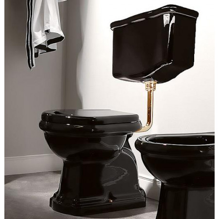 Kerasan Retro miska WC stojąca odpływ pionowy czarny