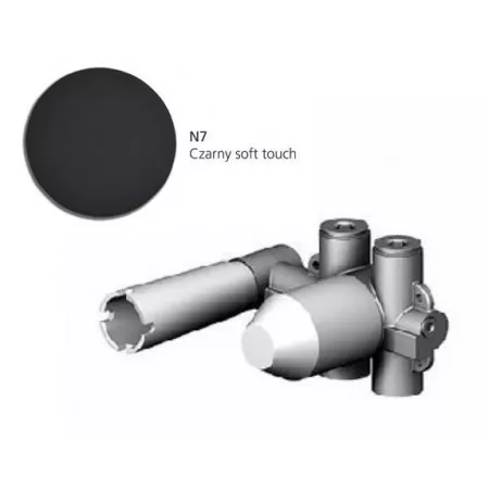 Zucchetti Element podtynkowy umywalkowy Czarny, soft touch