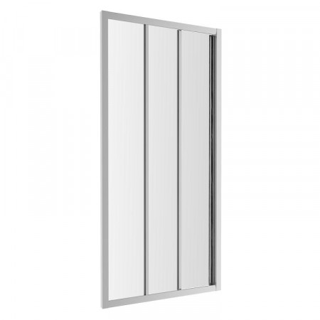 Omnires S drzwi prysznicowe przesuwne, trójdzielne, 100cm, chrom & transparentny 