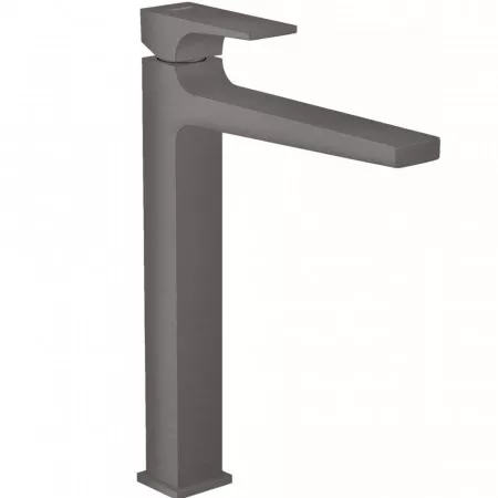 Hansgrohe Metropol bateria umywalkowa (XL) 260 z kpl. odpływowym Push-Open uchwyt jednoramienny czarny szczotkowany