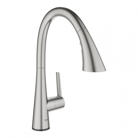 Grohe Zedra Touch Elektr. jednouchwytowa bateria zlewozmywakowa, stal nierdzewna