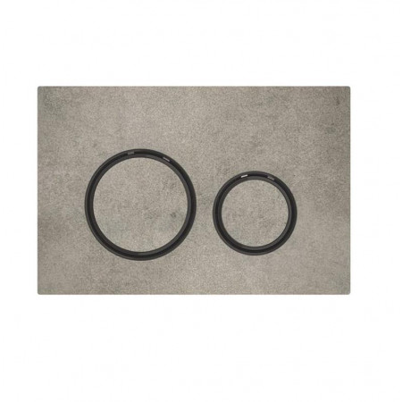 Geberit Sigma21 Przycisk uruchamiający, imitacja betonu, pierścienie: czarny chrom