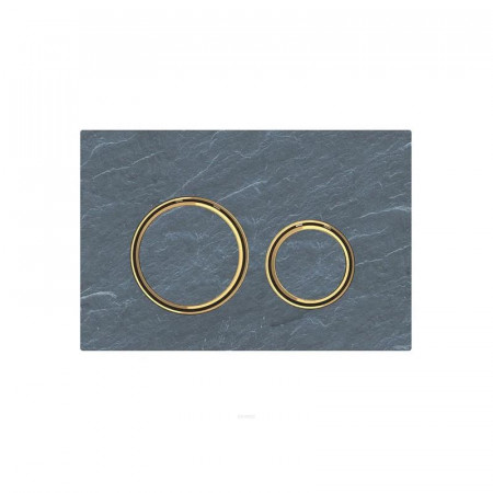 Geberit Sigma21 Przycisk uruchamiający, imitacja betonu, pierścienie: mosiądz
