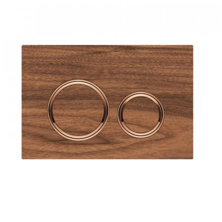 Geberit Sigma21 Przycisk uruchamiający, amerykański orzech włoski, pierścienie: mosiądz