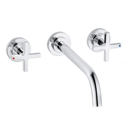 Kludi Nova Fonte Classic Bateria umywalkowa uchwyty krzyżowe chrom