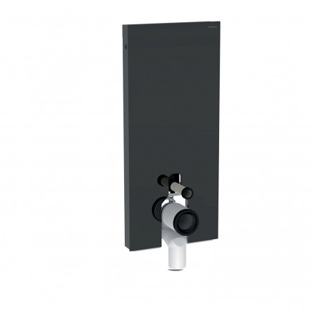Geberit Moduł sanitarny Monolith do WC stojącego, H114, lava, boki czarne