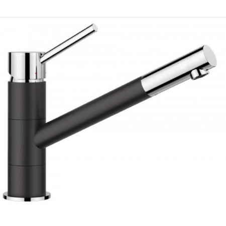 Blanco Bateria KANO Silgranit-Look Czarny/Chrom