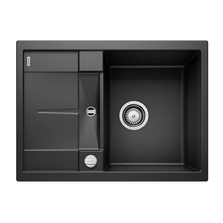Blanco Metra 45 S Compact zlewozmywak wbudowany Silgranit PuraDur Czarny odwracalny, korek auto.
