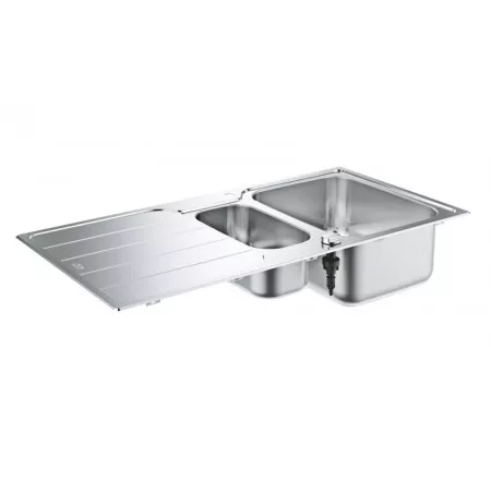 Grohe K500 zlewozmywak 1,5 komorowy odwracalny 100 x 50 cm ze stali szlachetnej