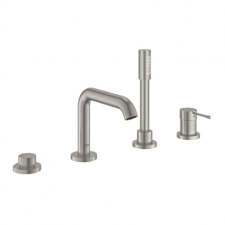 Grohe Essence 4-otworowa bateria wannowa stal nierdzewna