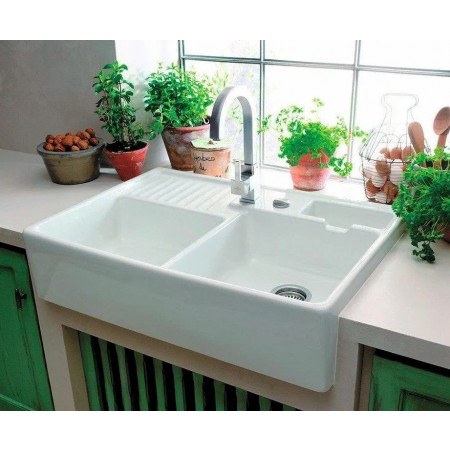 Villeroy & Boch zlewozmywak dwukomorowy 895 x 630 x 220 mm Snow White 