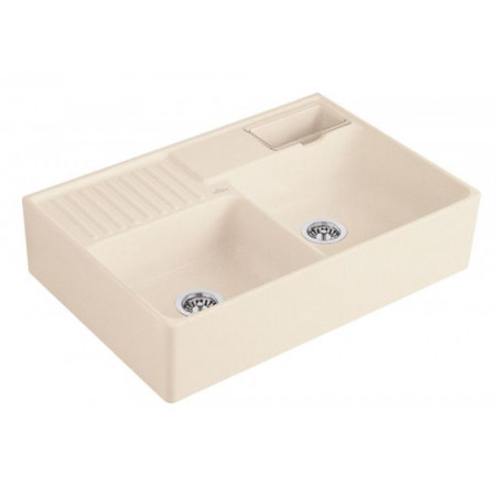 Villeroy & Boch zlewozmywak dwukomorowy 895 x 630 x 220 mm Ivory CeramicPlus