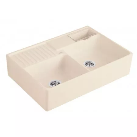 Villeroy & Boch zlewozmywak dwukomorowy 895 x 630 x 220 mm Ivory CeramicPlus