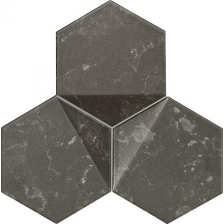 Tubądzin Mozaika ścienna Scoria black 19,2x16,5 Gat.1