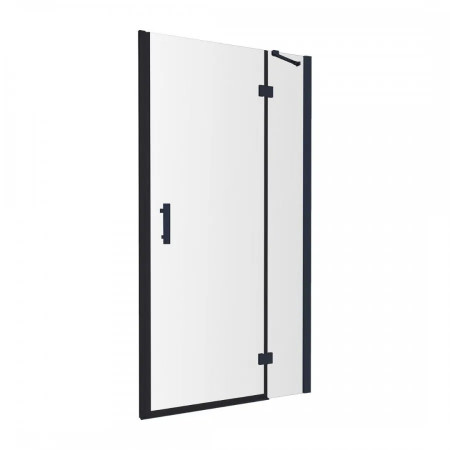 Omnires MANHATTAN element składowy: drzwi uchylne 80 cm czarny mat/transp