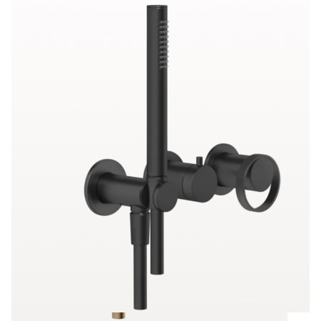 Gessi Anello bateria podtynkowa prysznicowa dwudrożna przełącznik haka na słuchawkę prysznicową Matte Black